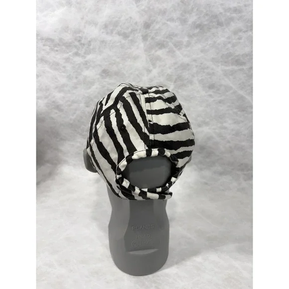 Fairbanks Ranch Country Club Zebra Print Woogge Adjustable Hat Cap Black White - Picture 4 of 8